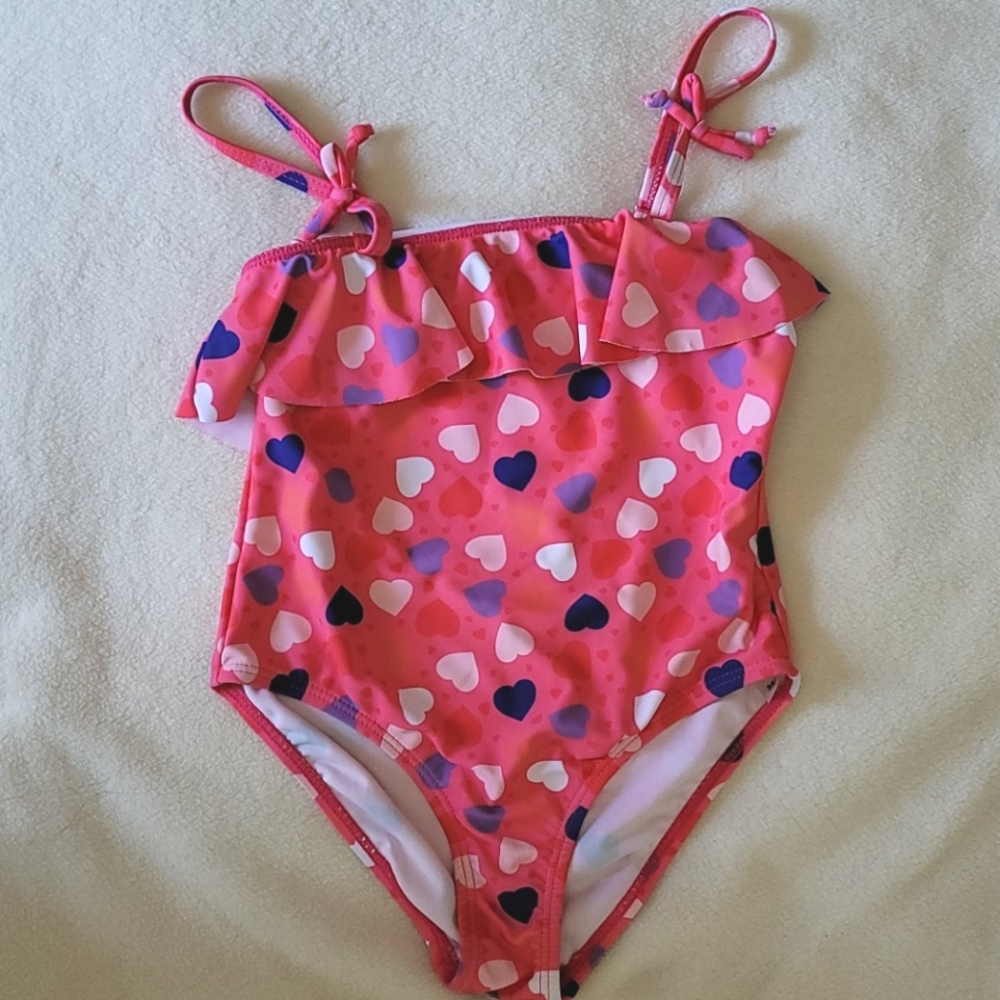 SALE 5/$20 SHEIN Toddler Pink Heart Bathing Suit
